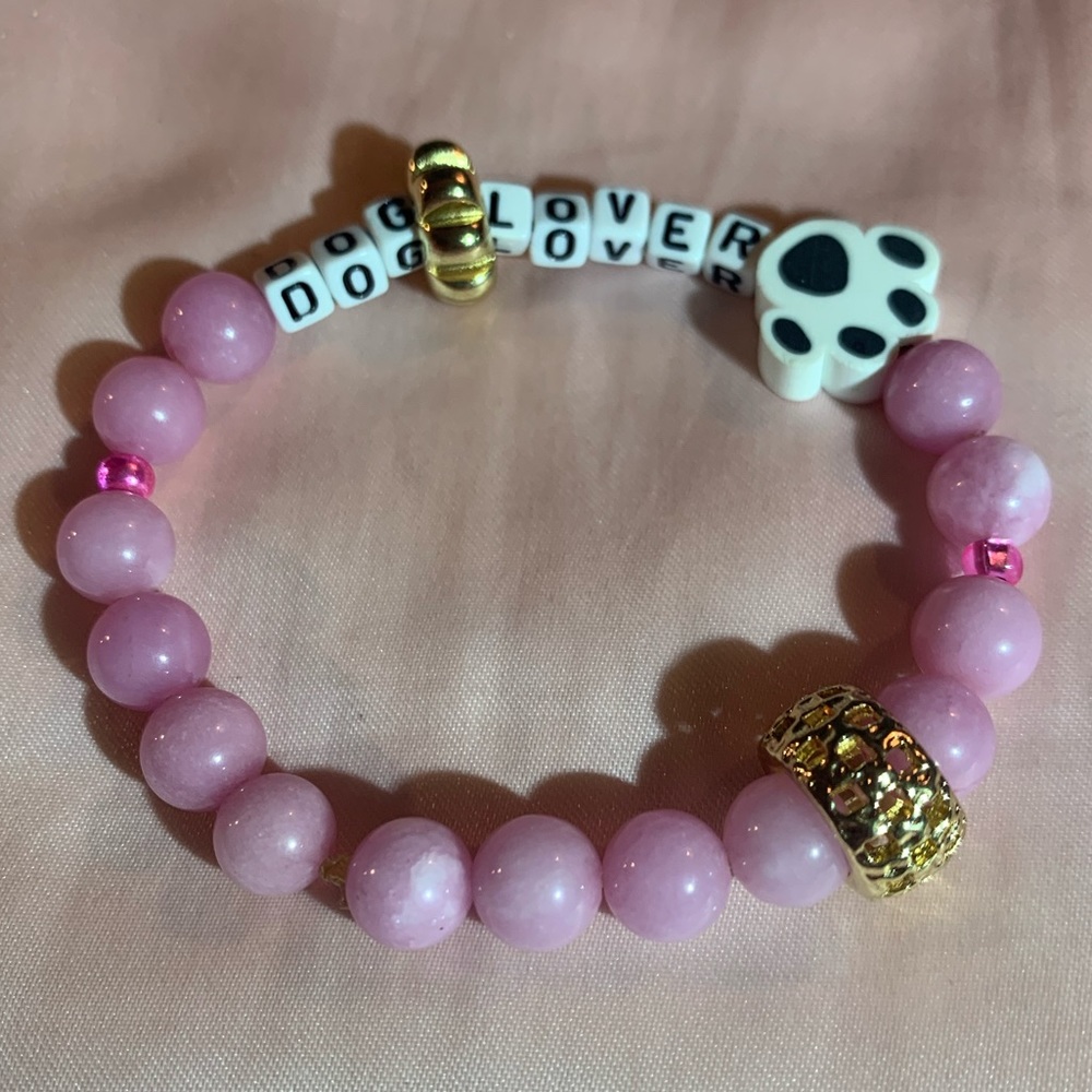 Handmade stretchy bracelet “dog lover”